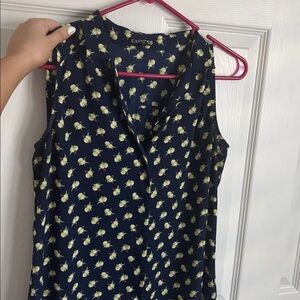 Express Lemon top - Blue and Yellow